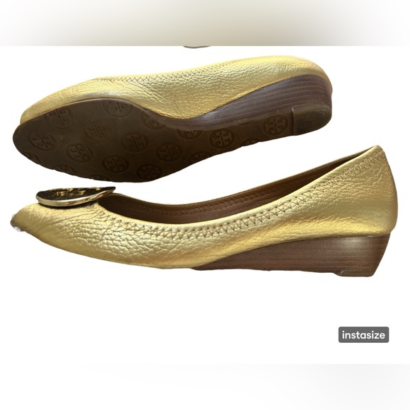 Tory Burch Women's Metallic Gold Loafers - Picture 5 of 5